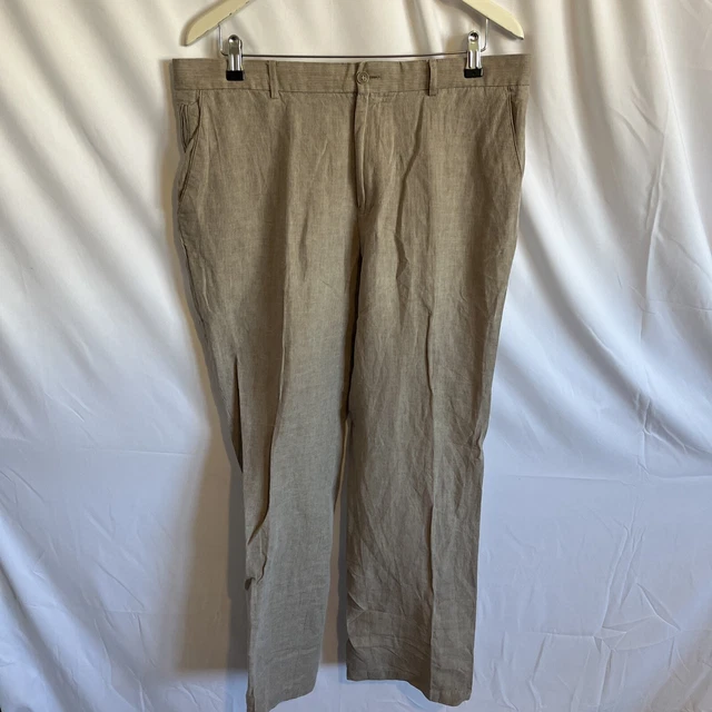 JOHN ROCHA MENS Beige Striped Linen Cotton Trousers Smart 36 Long 13.00 PicClick UK