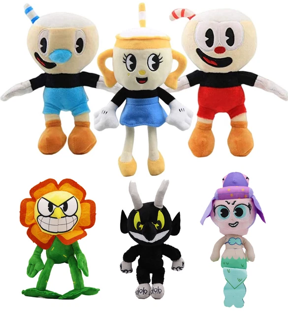 30CM CUPHEAD PLUSH Mugman Mecup And Brocup Stuffed Doll Birthday Gift ...