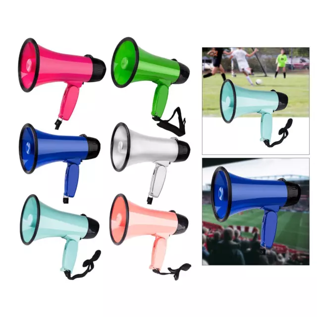 Portatif Bullhorn Megaphone Contrôle du Volume Réglable Léger 25W pour le