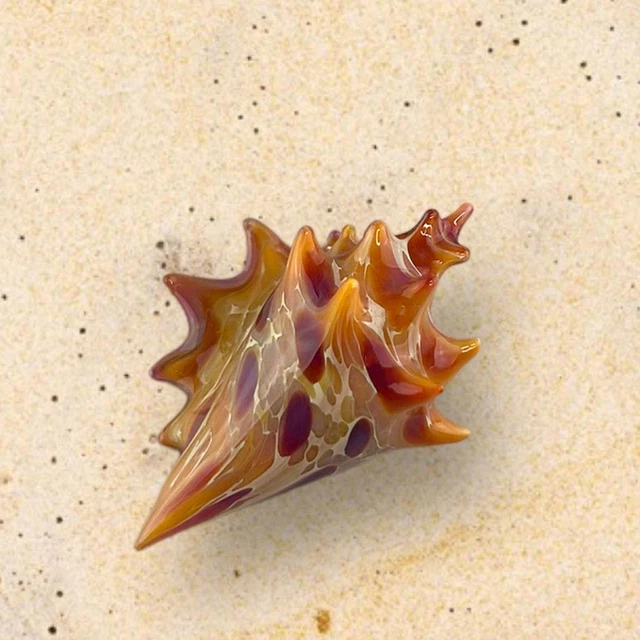 Lampwork Beads Boro Glass Conch Cone Sea Shell Focal Bead Pendant RC Art Glass 5