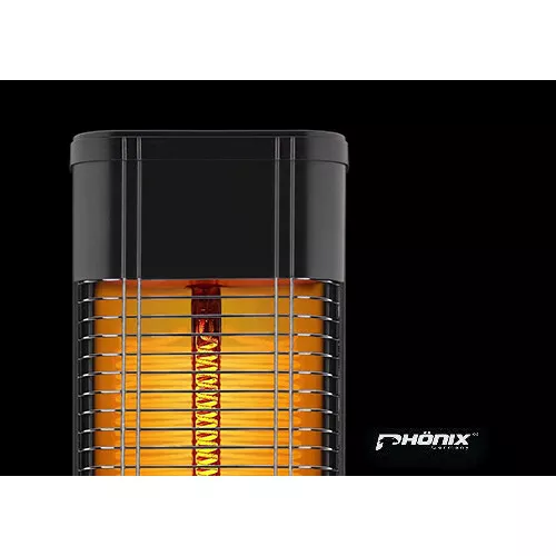 Chauffage électrique autoportant portable thermostat carbone infrarouge 2000 W Phoenix 3
