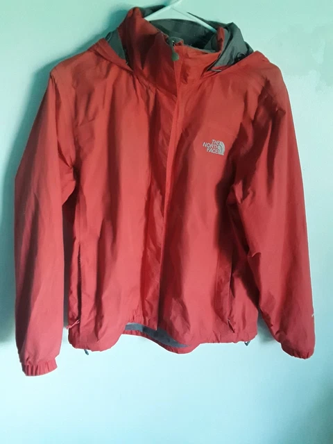 Women's Small The North Face Red  HyVent Hooded Rain FISHING Jacket