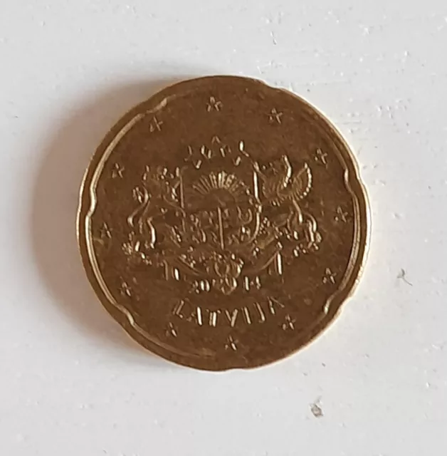 20 Cent di Euro 2014 Latvia (Lettonia) Moneta SPL Circolata