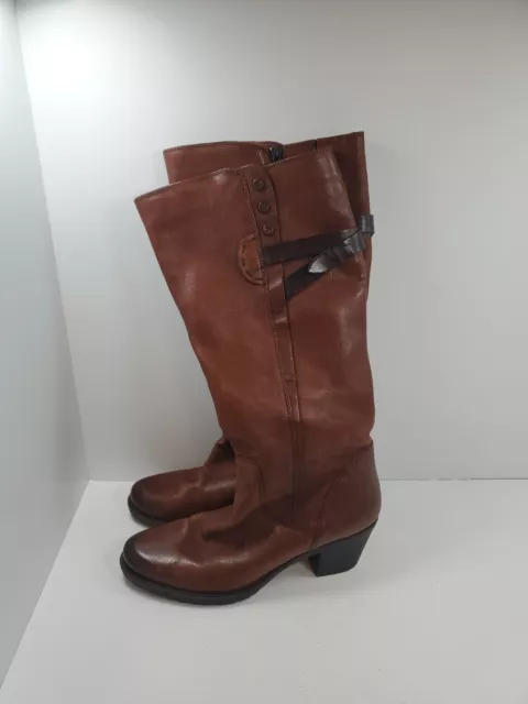 CLARKS MAYMIE STELLAR Ladies Black Leather Knee High Boots Size UK