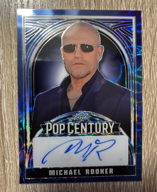 MICHAEL ROOKER 2024 Leaf Pop Century Metal Blue Scope Signature Auto 2