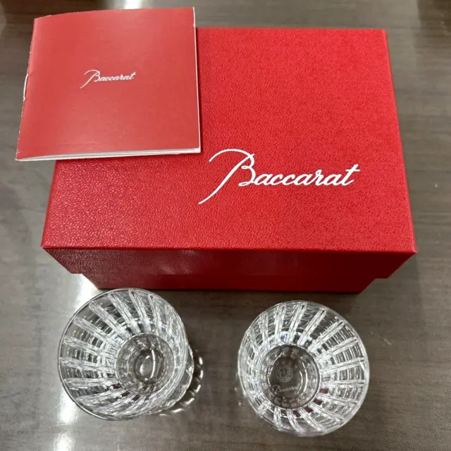 Baccarat Harmonie Tumbler 2 Rock Glasses with box Gift "Shot Glass"