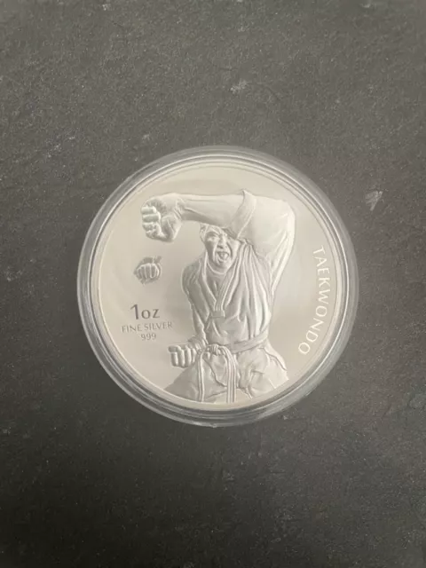 2020 Korea 1 Ounce Taekwondo .999 BU Silver Round