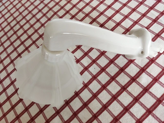 ANCIENNE APPLIQUE MURALE Salle De Bain Luminaire Lampe Porcelaine
