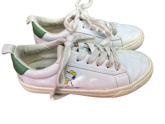 Scarpe da ginnastica stringate Zara Kids Peanuts taglia 13 marroni Snoopy Charlie