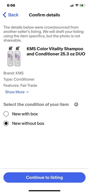 KMS Color Vitality Shampoo and Conditioner 25.3 oz DUO