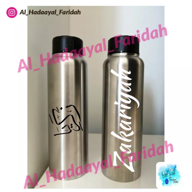 Personalised Stainless Steel and plastic Water Bottles.