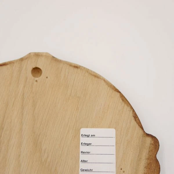 Placa de Jabalí Tallado Oscuro Af 17,5 CM Con 1 Pieza Hoja Roble Portada Grande 2