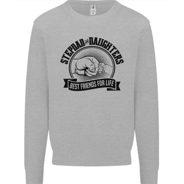 Stepdad & Daughters Friends Fathers Day Mens Sweatshirt Jumper