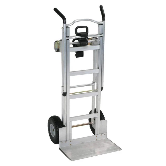 1000 Lb. 3-In-1 Aluminum Assisted Hand Truck With Flat Free Wheels