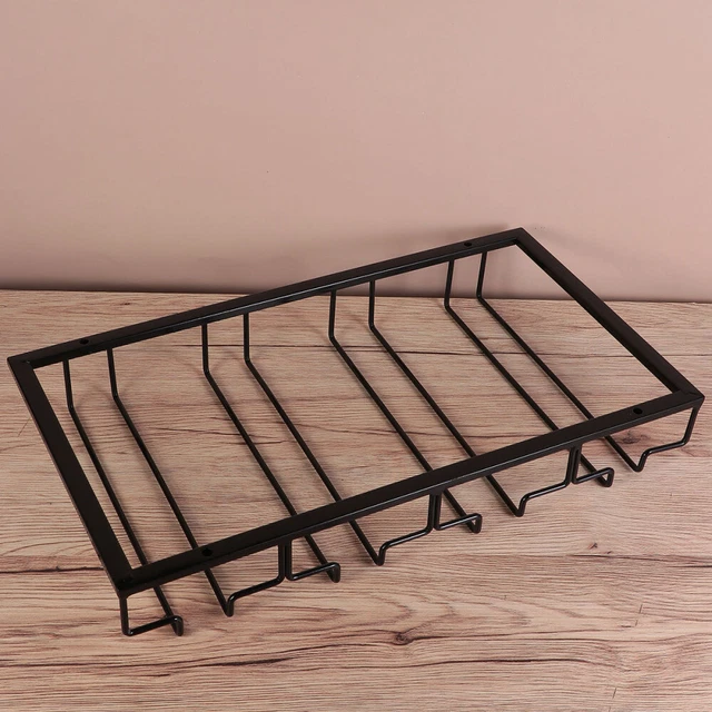 Portabicchieri da vino - Portabicchieri da vino sottopensile, 1 set, organizer in metallo per bar e cucina, 5 file, oro | Leroy Merlin