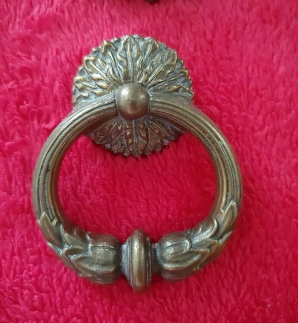 Vtg Antiqued Heavy Metal Furniture Pulls🔆10 Pcs Classic Drop Loop Original Used