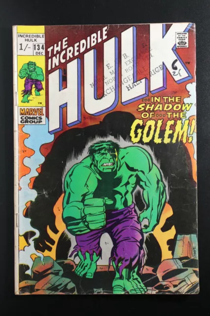 The Incredible Hulk #134 1970 Bronze Age Marvel Comics Herb Trimpe VG-