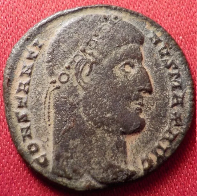 RARE  Follis of Constantine the Great struck in Constantinople GLORIA ROMANORUM