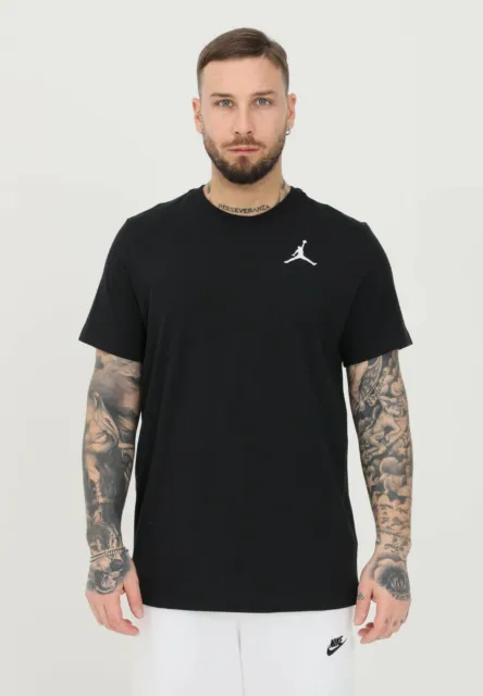 T-Shirt Nike Jordan Uomo Maglia Maniche Corte Dc7485 010 Nero Jumpman Air Black