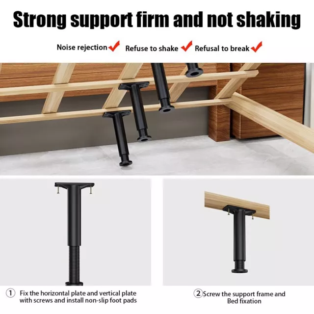 Telescopic Adjustable Bed Beam Support Foot Reinforced Plastic Furniture Bracket