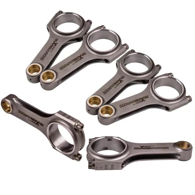 H-Beam Connecting Rods + Bolts For Alfa Romeo GTV6 75 2.5 3.0 V6 4340 EN24 131.1