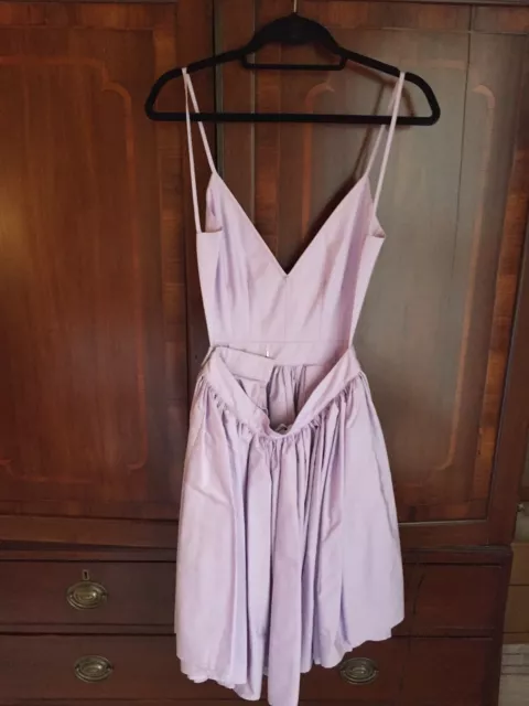 Contrarian Barbara Bibb Backless Dress, Lavender, Size 6 3