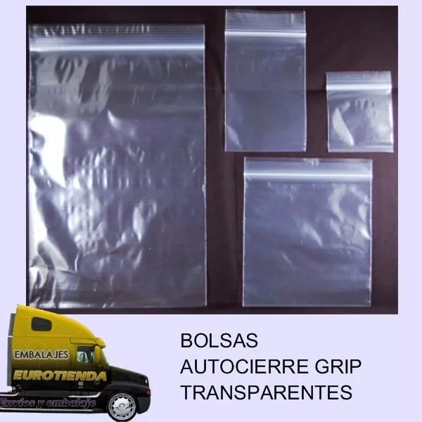 TOP* 100 BOLSAS AUTOCIERRE GRIP (7 X 10 cm)  TRANSPARENTES BOLSAS TRANSPARENTES