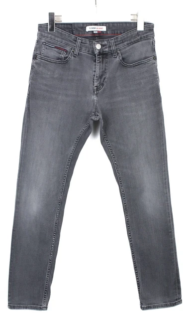 Tommy Hilfiger Scanton Slim Jeans Uomo W30/L30 Baffi Zip Fly Sbiadito Jeans