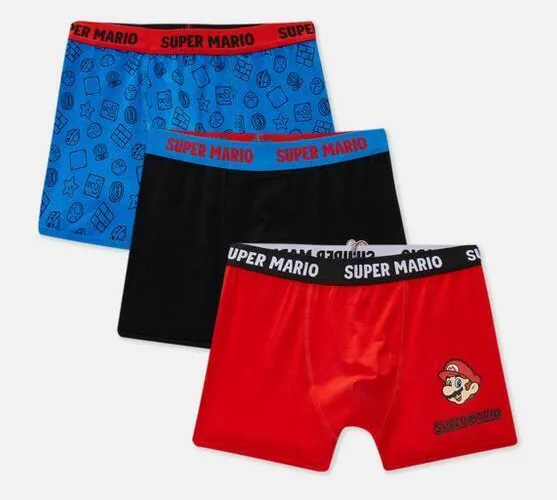 Super Mario Hipsterhose Boxershorts Unterwäsche Hose 3er-Pack