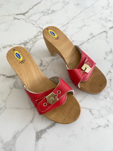 Wood Clogs Vintage Dr Scholls Exercise Sandals VINTAGE DR SCHOLLS
