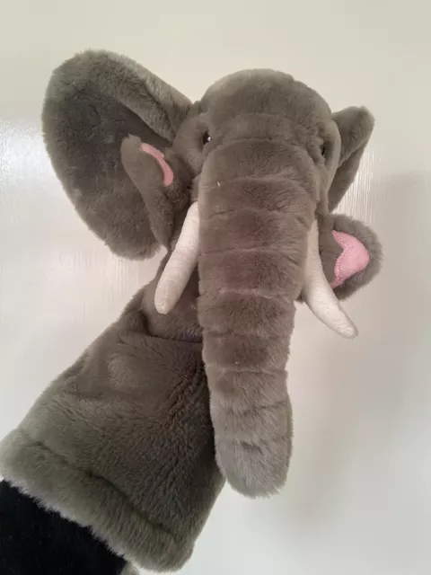 The Puppet Company Elephant Long Sleeve Hand Puppet Plush Soft Toy EXC.COND