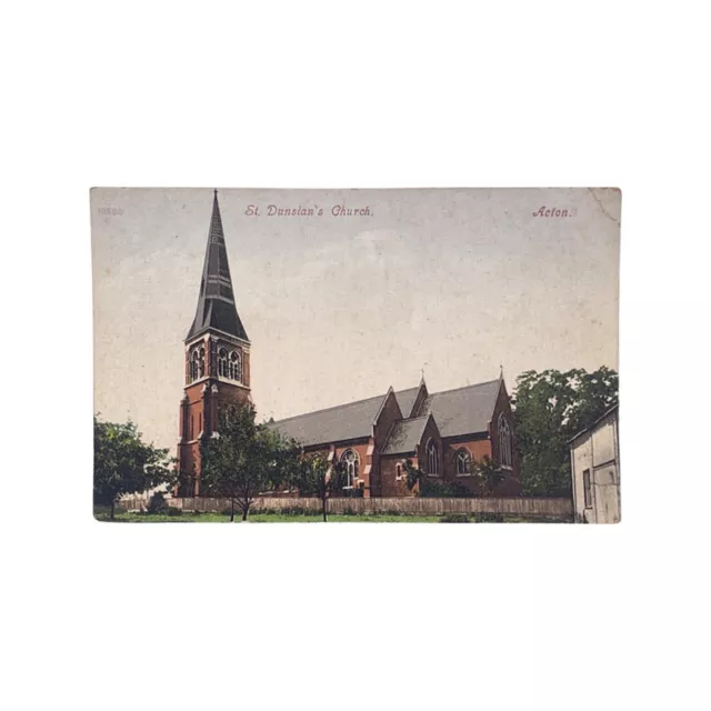 St Dunstans Church, Acton, London; c1915, Postcard