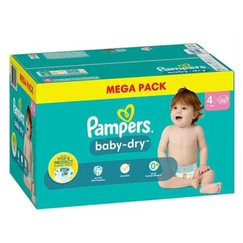 96 Couches Pampers baby dry taille 4