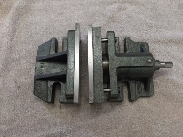 Eron TP-8 2 Piece Machine Vise Table Bed 8" U-125-8 3-1/2" jaw depth 5/8"Travel