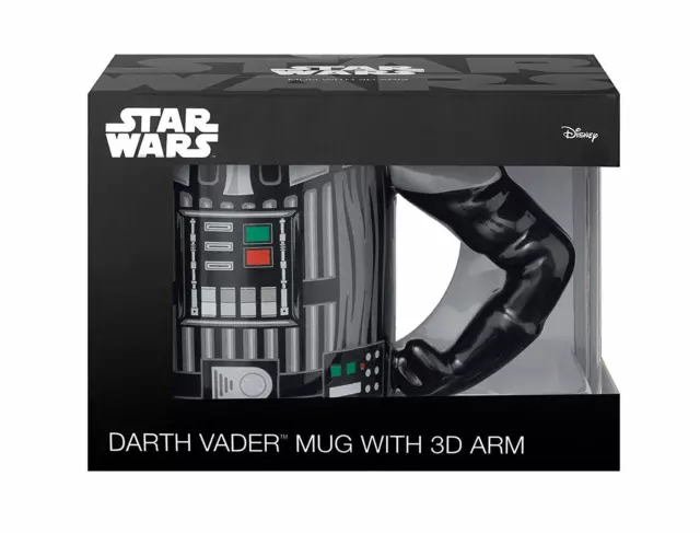 Star Wars Darth Vader 3D Arm Tasse Kaffee Becher Keramik | 330ml | Schwarz 3