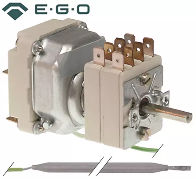 EGO 55.34635.020 Termostato 1-polig Sonda 6x130mm 3NO 0-180°C 1310mm M10x1