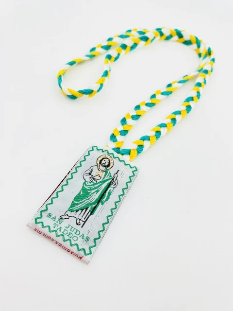 12-Piece Religious Scapular Set – Virgen Del Carmen, Handmade In Mexico