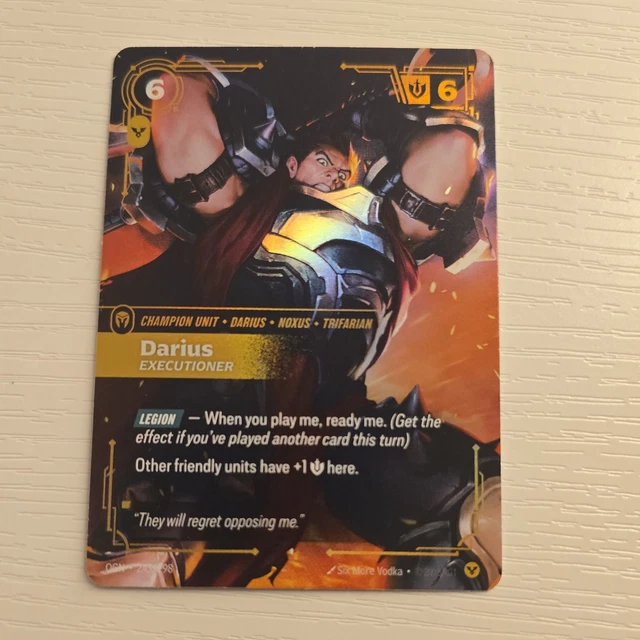 LEAGUE OF LEGENDS Riftbound Origins DARIUS - EXECUTIONER Epic Rare Foil ...