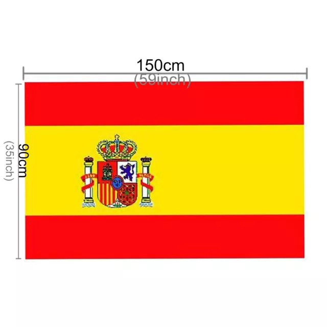 FAHNE FLAGGE SPANIEN Hissflagge Spanische 90X150cm Flaggen Fahnen ...