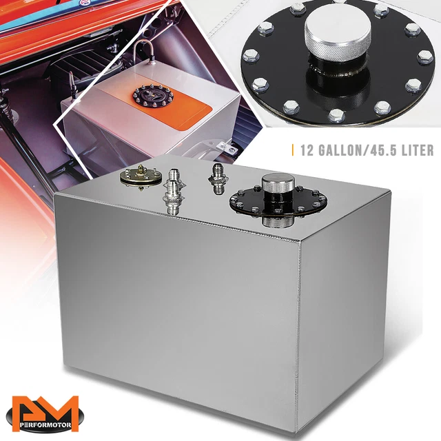 12 GALLON TOP Feed Aluminum Fuel Cell/Gas Tank+Level Sender+Cap
