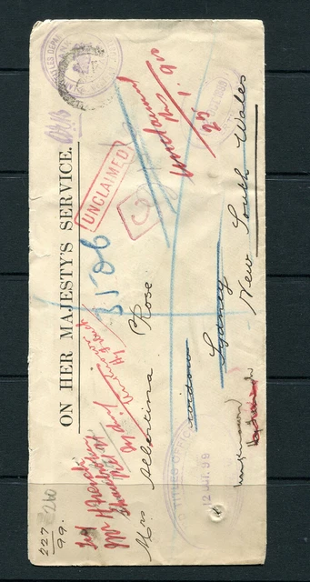 Western Australia 1899 Ohms Registered Cover From Perth  To Sydney .Etc