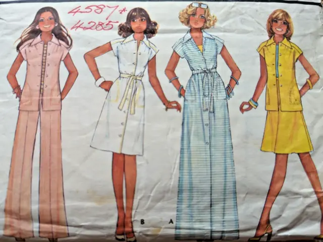 Vintage 1970s McCall's Dress Trousers Skirt Sewing Pattern 4992 B34" 87cm