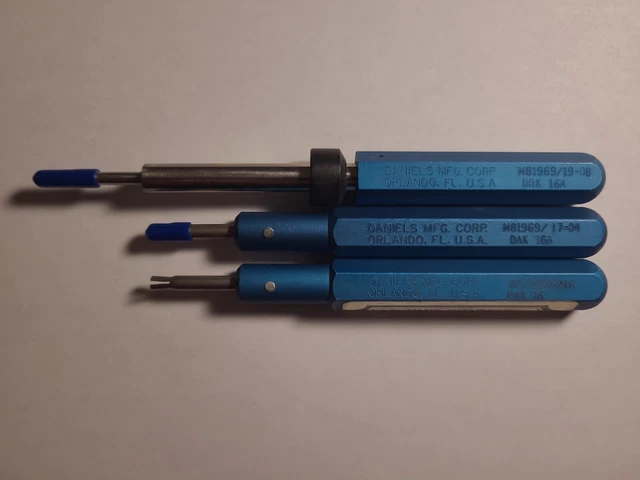 DMC Insertion Tools: M81969/17-04 & 19-08 DAK 16A and MS24256A16 DAK 16