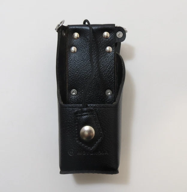 Motorola Carry Case, Black Leather with Quick Release Swivel