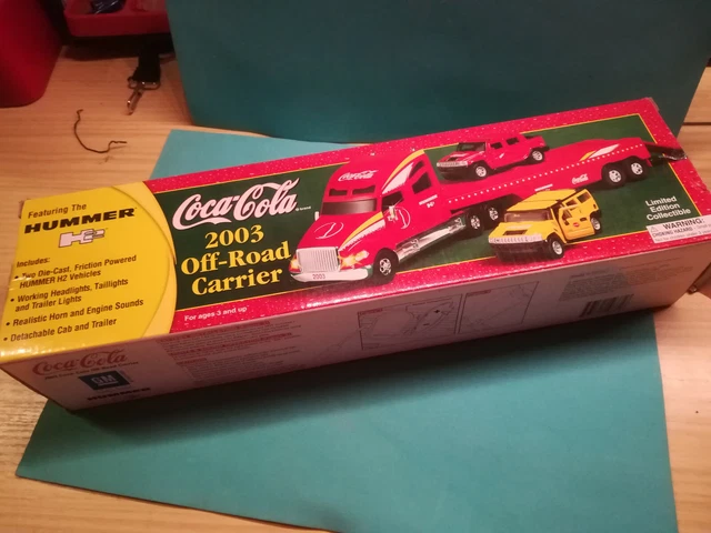 Modellino 2003 Camion Coca Cola  Natalizio Con  N. 2 Hummer  Truck Carrier