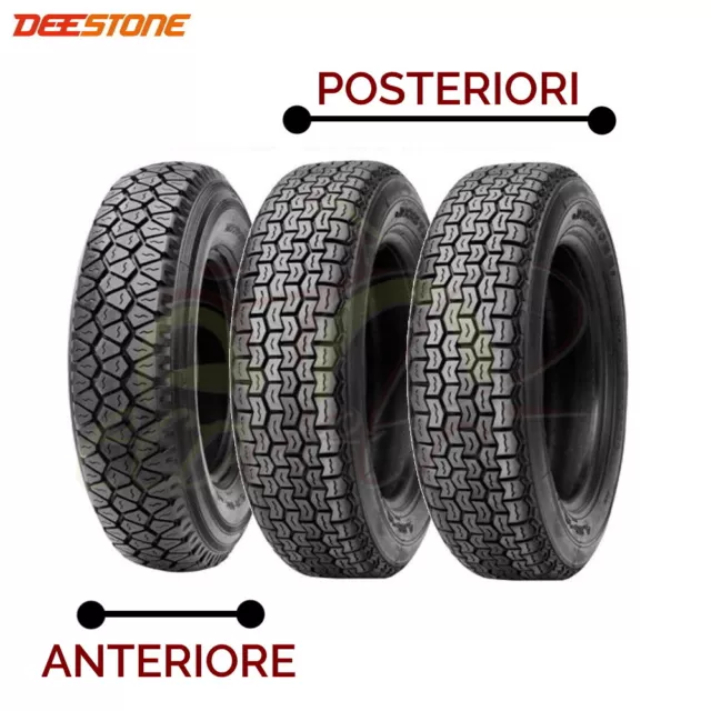 3 Pneumatici 4.00-12 Pr8 Ape Piaggio Tm 703 Deestone 1 Anteriore + 2 Posteriori