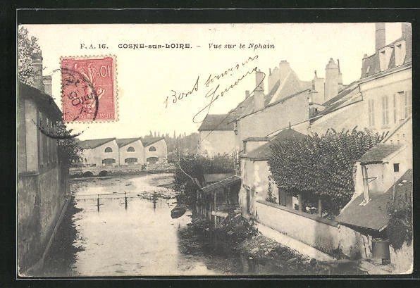 CPA Cosne-sur-Loire, View of Nohain 1905