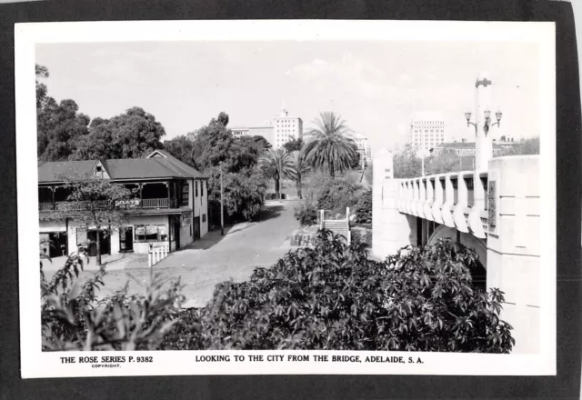 C3883 Australia SA Adelaide City from Torrens Bridge #9382 vintage Rose Series p