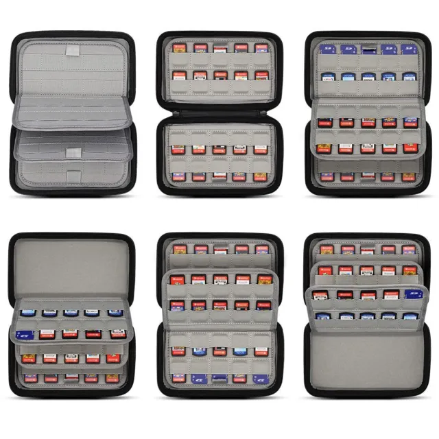 80 Game Case Card Holder Storage Bag for Nintendo Switch/Vita /SD Card Cartridge