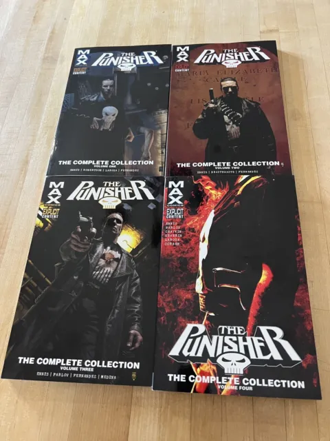The Punisher Max: The Complete Collection Vol. 1 - 4 TPB Lot (2016) Garth Ennis
